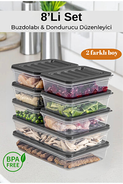 Palica مجموعة أبواب تخزين منظم للثلاجة خالية من مادة BPA - 8 قطع |   حلول عملية وصحية