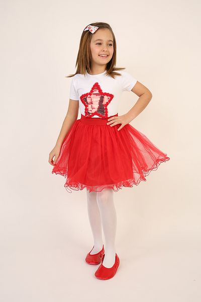 Dıgıl Kids Girl's April 23 Red Sequin Star Suit