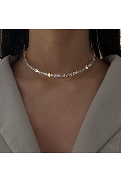 h&b design jewel Çelik Kalpli Su Yolu Choker