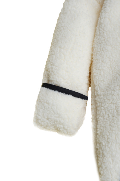 gumbuloy X Silk Atlas Baby Girl Plush Jumpsuit with Piping Detail