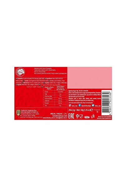 Beta Tea Kuşburnu Çayı 20 Adet - Beta Fruitea Collection