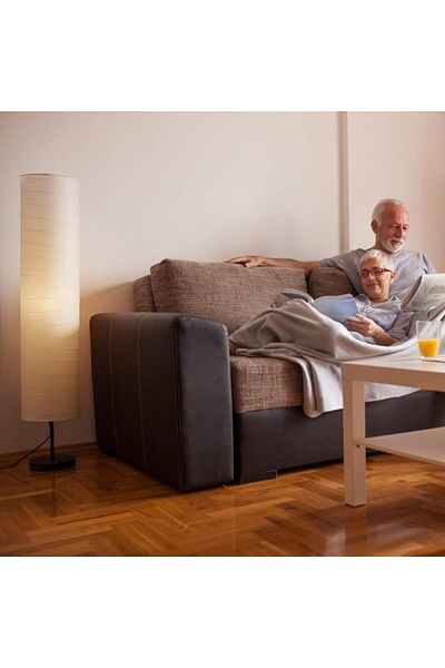COOYA Floor Lamp, with Lamp Shade, Suitable for Office Furniture, Study Room, Outdoor Lighting, Beige