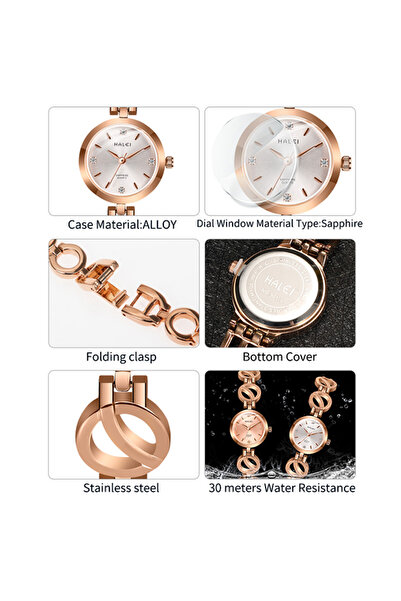 ETG HALEI Harley 5004 Light Luxury Ladies Bracelet Watch