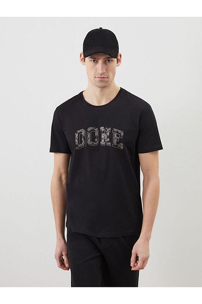 LC Waikiki New Season Crew Neck εμπριμέ χτενισμένο βαμβακερό ανδρικό Tisort - S5J839Z8