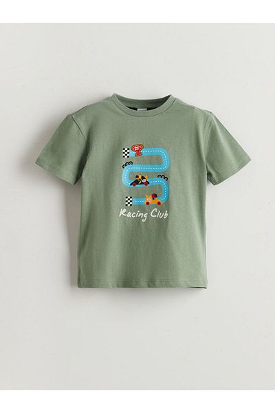 LC Waikiki Νέα σεζόν Crew Neck Printed Boy's Tisort - S5KF69Z1
