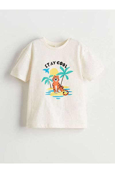 LC Waikiki Lcw Crew Neck Printed Boys' T-Shirt