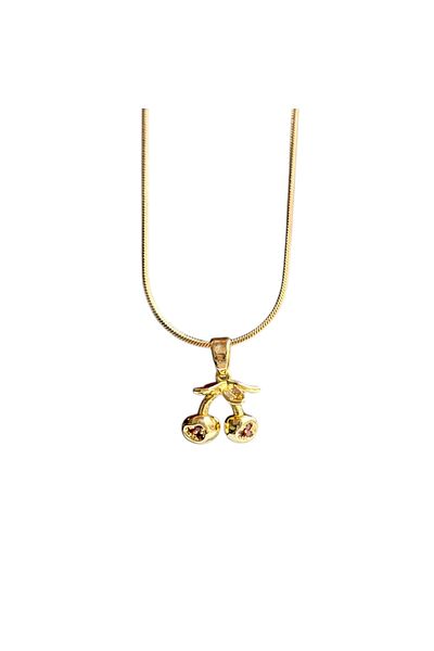 Miltonia Cherry Coated Tarnish Free Quality Steel Necklace