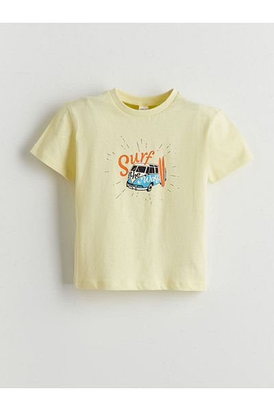 LC Waikiki Νέα σεζόν Crew Neck Printed Boy's Tisort - S5K940Z1