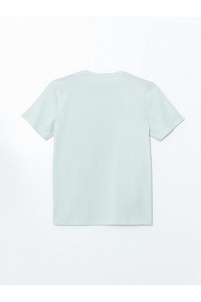 LC Waikiki Tricou pentru bărbați din bumbac pieptănat cu imprimeu cu decolteu rotund de sezon nou - S5KJ18Z8