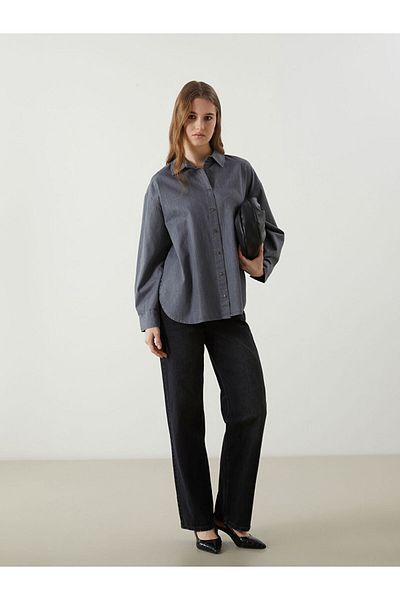 LC Waikiki Lcw Oversize Women's Jean Shirt