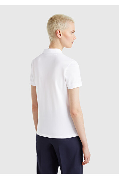 United Colors of Benetton Γυναικείο μπλουζάκι πόλο με λεπτή εφαρμογή με λογότυπο στο μπροστινό μέρος