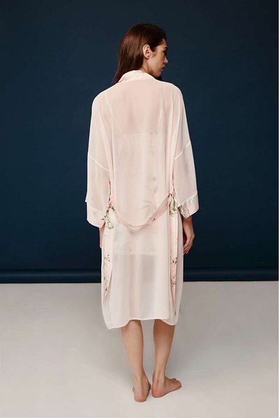 Bonnie Clyde Satin Women's Nightgown and Dressing Gown Set - Printed 30019