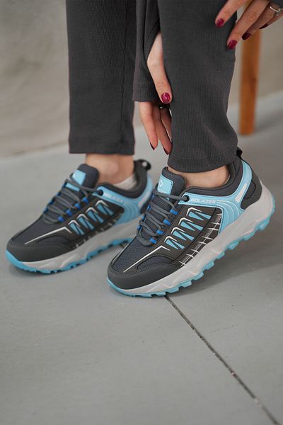 SOLAZER Pantofi de damă negru albastru - pantofi sport casual 021