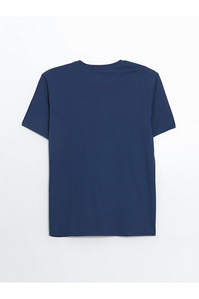 LC Waikiki Tricou pentru bărbați din bumbac pieptănat imprimat cu gât crew din sezonul nou - S5KU30Z8