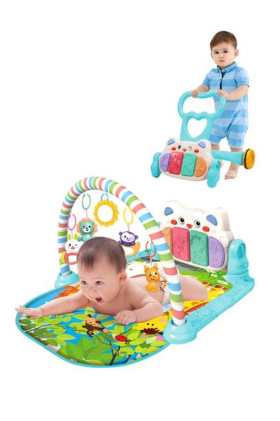 Ma Baby Baby Play Mat Baby Gym,Play Piano Tummy Time, Floor Activity Center,Infant Baby Walker