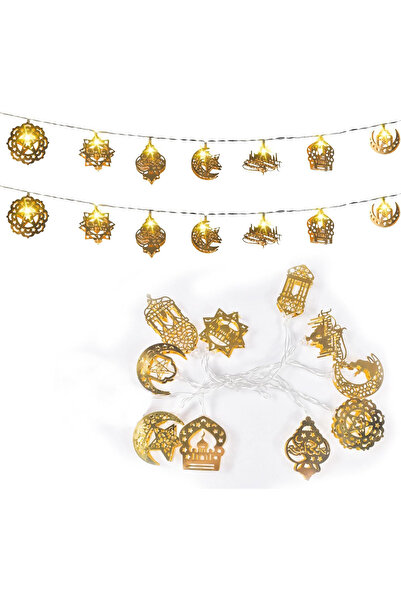 Coverzone 280 Cm Led Işıklı 10'lu Ramazan Temalı Işık Zinciri Dekoratif Fişli...