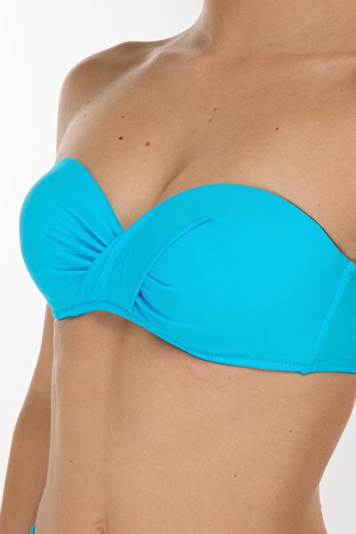 AYYILDIZ 3404 Turquoise Strapless Bikini Set