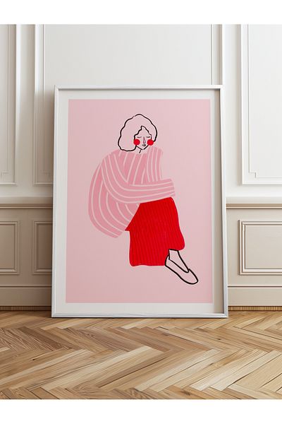 HOMEPACK Single Wooden Framed Painting One Piece Poster Painting Tk/949