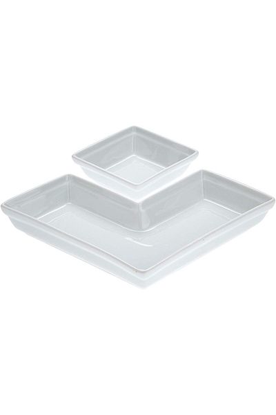 Symphony Snack Dishes - Set of 2,White