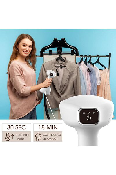 COOYA Steam Iron, Portable Handheld 1500W with 2M Cord Length, 300ML Water Tank, 30s Heat-up & Auto-Off
