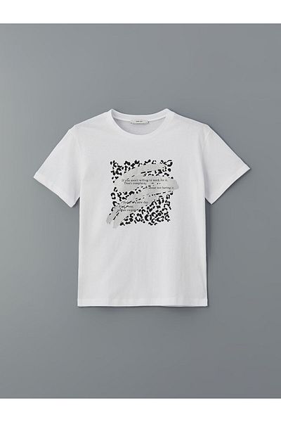 LC Waikiki Νέα σεζόν Crew Neck Printed Γυναικείο Tisort - S5KR10Z8
