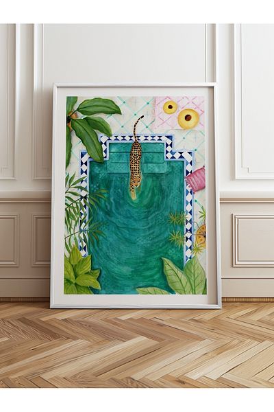HOMEPACK Single Wooden Framed Painting One Piece Poster Painting Tk/946