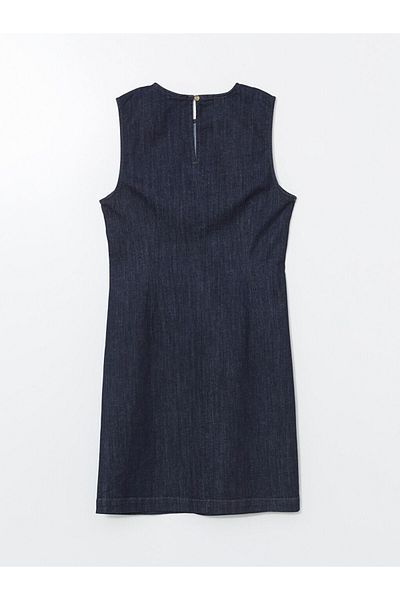 LC Waikiki Rochie de damă din blugi cu decolteu crew de sezon nou - S5DN46Z8