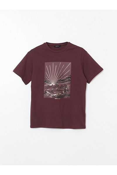 LC Waikiki Lcw Vision Plum Crew Neck Toscana Printed Women's T-Shirt