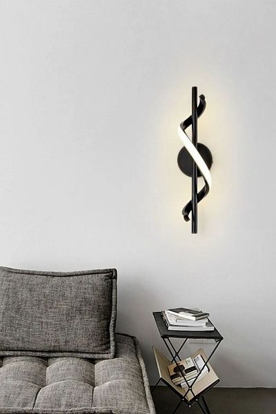 Ömür Avize Black Led Wall Sconce (Not Battery Operated)
