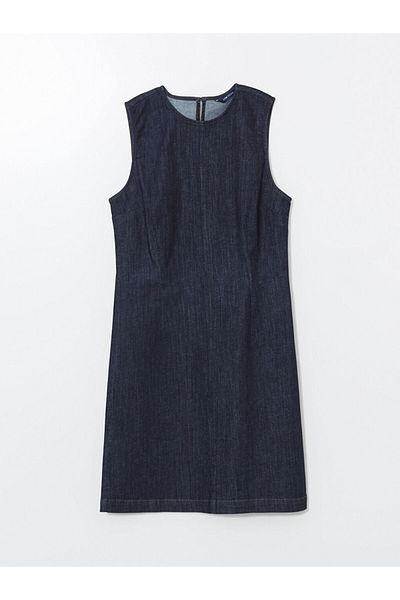 LC Waikiki Rochie de damă din blugi cu decolteu crew de sezon nou - S5DN46Z8