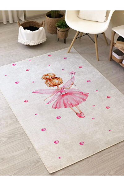 Evmila Peri Kızı Desen 7mm Kalınlık Yumuşak Dijital Baskılı Halı