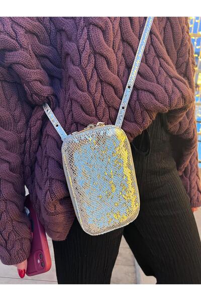 ÖzkanAccessory حقيبة كروس نسائية من Maia Sequin مع حامل هاتف