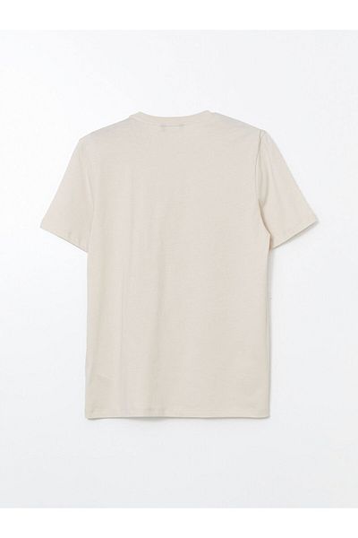 LC Waikiki Ανδρικό μπλουζάκι LCW Crew Neck με εμπριμέ χτενισμένο βαμβάκι