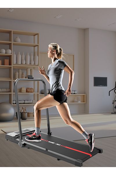 ETG 1-6KM/H Household Flat Electric Treadmill Easy to Store and Foldable 121*50*8CM
