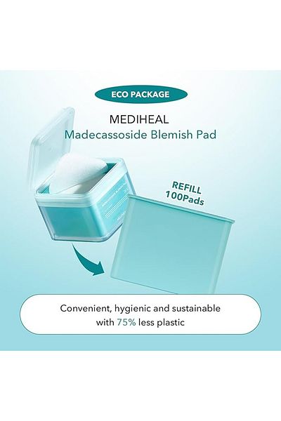 Mediheal Korean Madecassoside Blemish Pad, Daily Treatment Pads for Skin Troubles, 100's, 170 ml