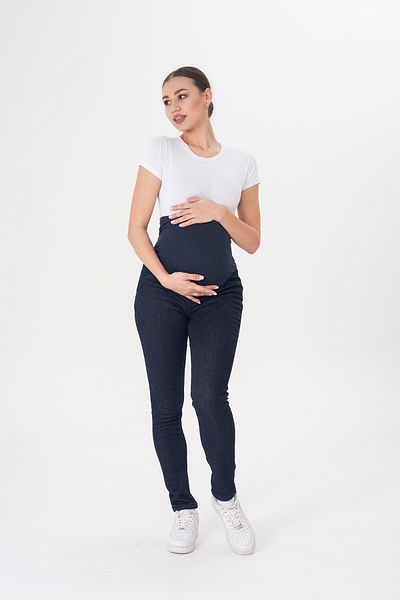 EMSE S E Maternity Stretchy Tummy Band Waist Adjustable Ribbon Jeans