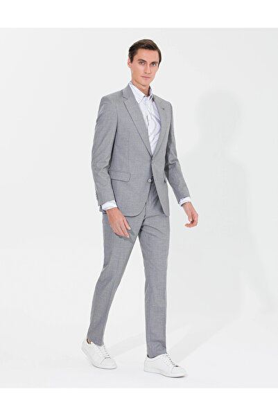 Cacharel Slim Fit Takım Elbise-Gri