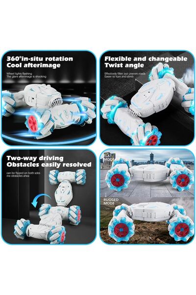 Yelajoy Remote Control Car,Stunt Gesture Sensor Toy Car,2.4ghz 4wd 360° Rotation Buggy,for Kids Gift