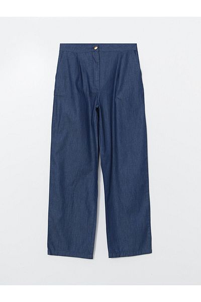 LC Waikiki Lcw Modest Indigo Wideleg Women's Jean Pants