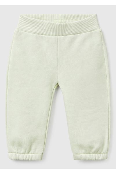 United Colors of Benetton Baby Aqua Green Sweatpants with Rabbit Detail on the Back and Elastic Waist