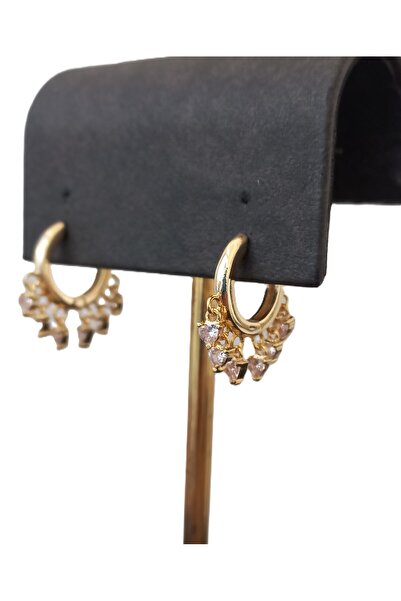 BEBİ BİJUTERİ أقراط شاكيرا المتدلية من الفولاذ مع أحجار الزركون