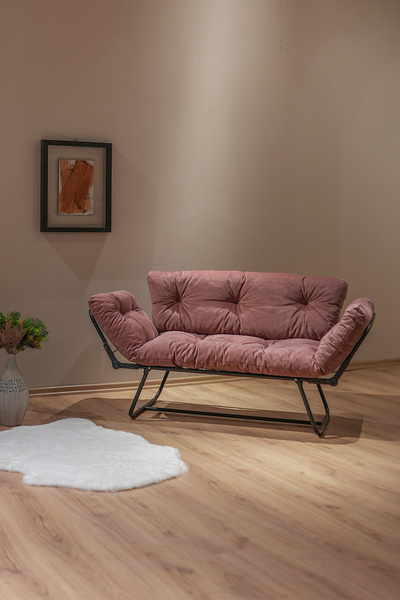 Berta Concept Bhusra Yatak Olabilen Mekanizmalı Ikili Kanepe Kolları Açılan Y...