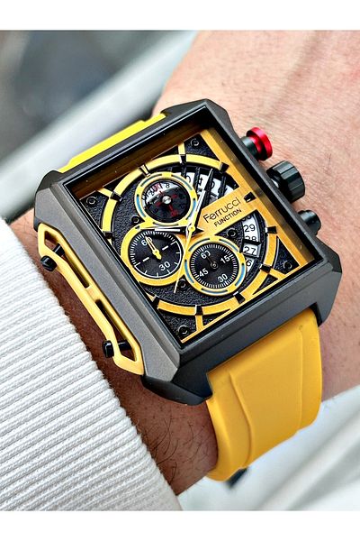 Ferrucci Function Function 3 ATM Waterproof Silicone Cord Men's Wristwatch