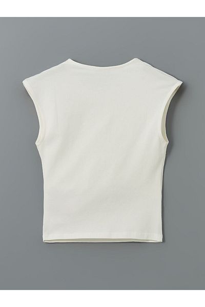 LC Waikiki Lcw Vision Ecru Crew Neck Women's T-Shirt