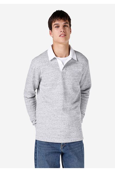 Colin's Regular Fit Polo Neck Men's Gray Long Sleeve T-Shirt