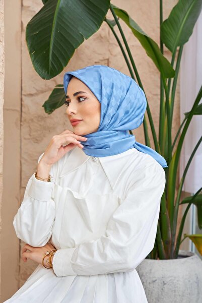 İpekhan Κασκόλ Dama Jacquard Indigo Blue 9900-01