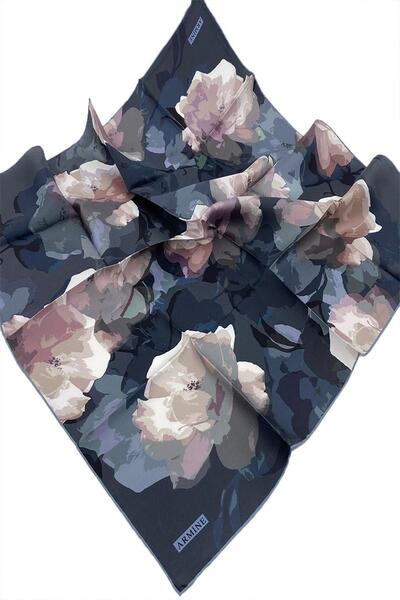 Armine Шовковий шарф Nostalji - 8534-33 Антрацит Твіл