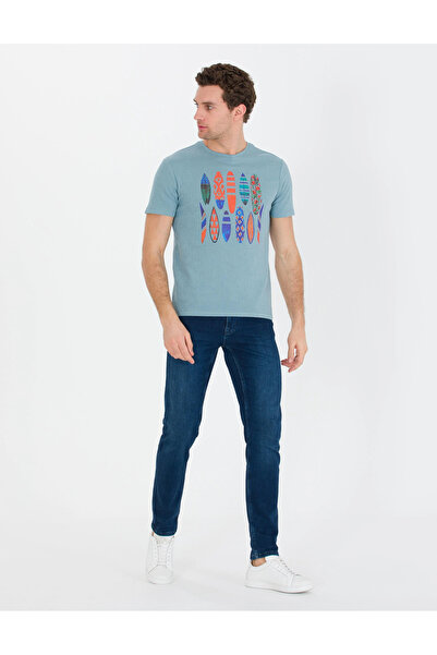 Cacharel Μπλουζάκι με λαιμόκοψη Slim Fit-Nil Blue