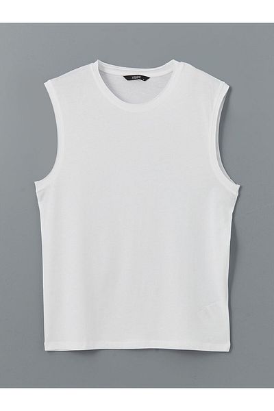 LC Waikiki Xside White Crew Neck Men's Sleeveless T-Shirt