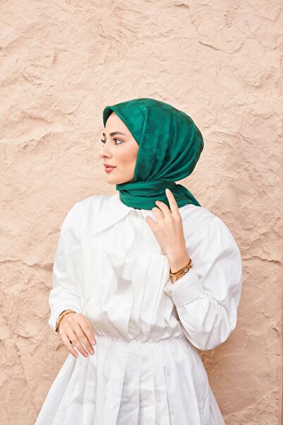 İpekhan Κασκόλ Houndstooth Jacquard Emerald Green 9901-08